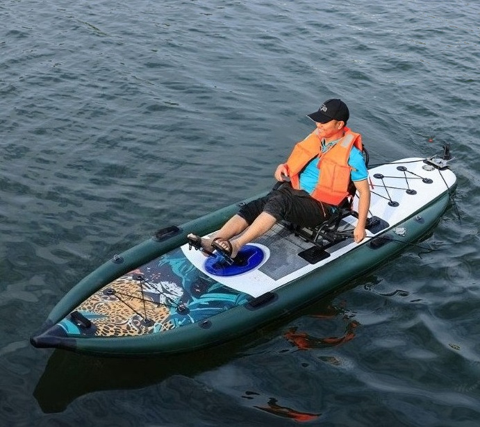 Fishing Kayak Pedal Drive - Kayak Professionale Gonfiabile per Pesca con