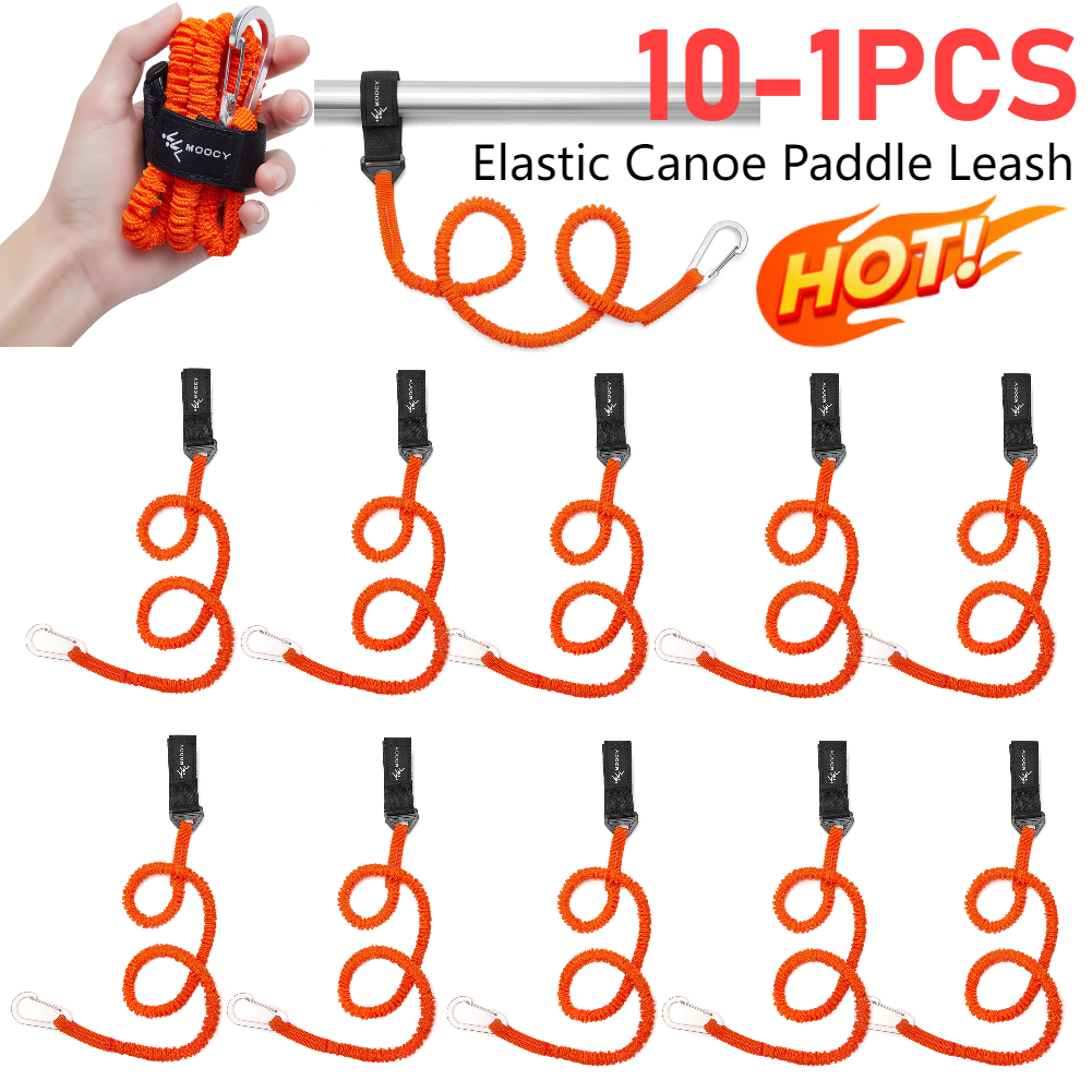 Fishing Kayak Paddle Leash - Corda elastica avvolgibile anti-smarrimento per pagaia