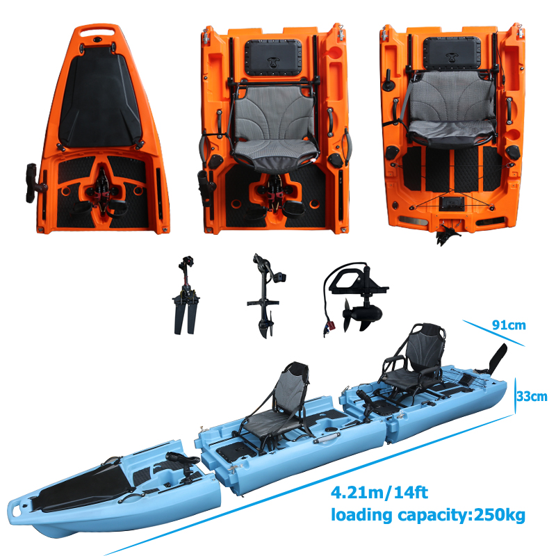 Fishing Kayak Sit On Top - Kayak a Pedali Staccabile da 14