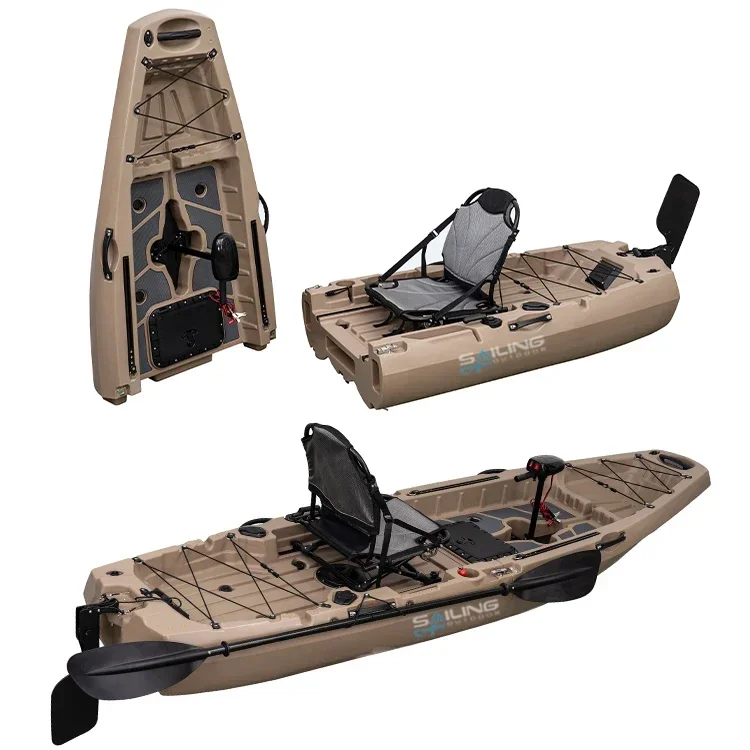 Fishing Kayak Pedal Drive - Kayak Pieghevole in Plastica da 9,5