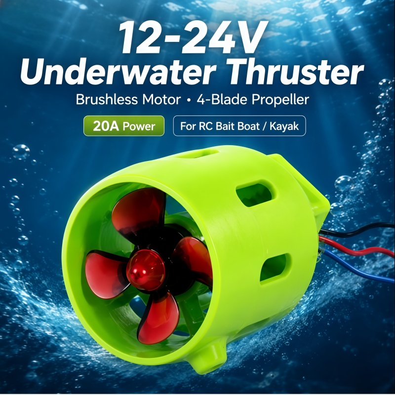 Fishing Kayak Trolling Motor - Motore Subacqueo Brushless 12-24V 20A a