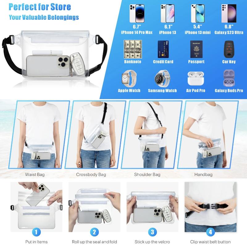 Fishing Kayak Storage Bag - Borsa Impermeabile Regolabile per Telefono, Custodia
