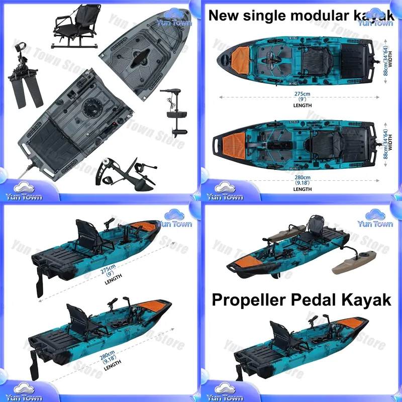 Fishing Kayak Pedal Drive - Kayak Modulare 9.5ft Sit On Top