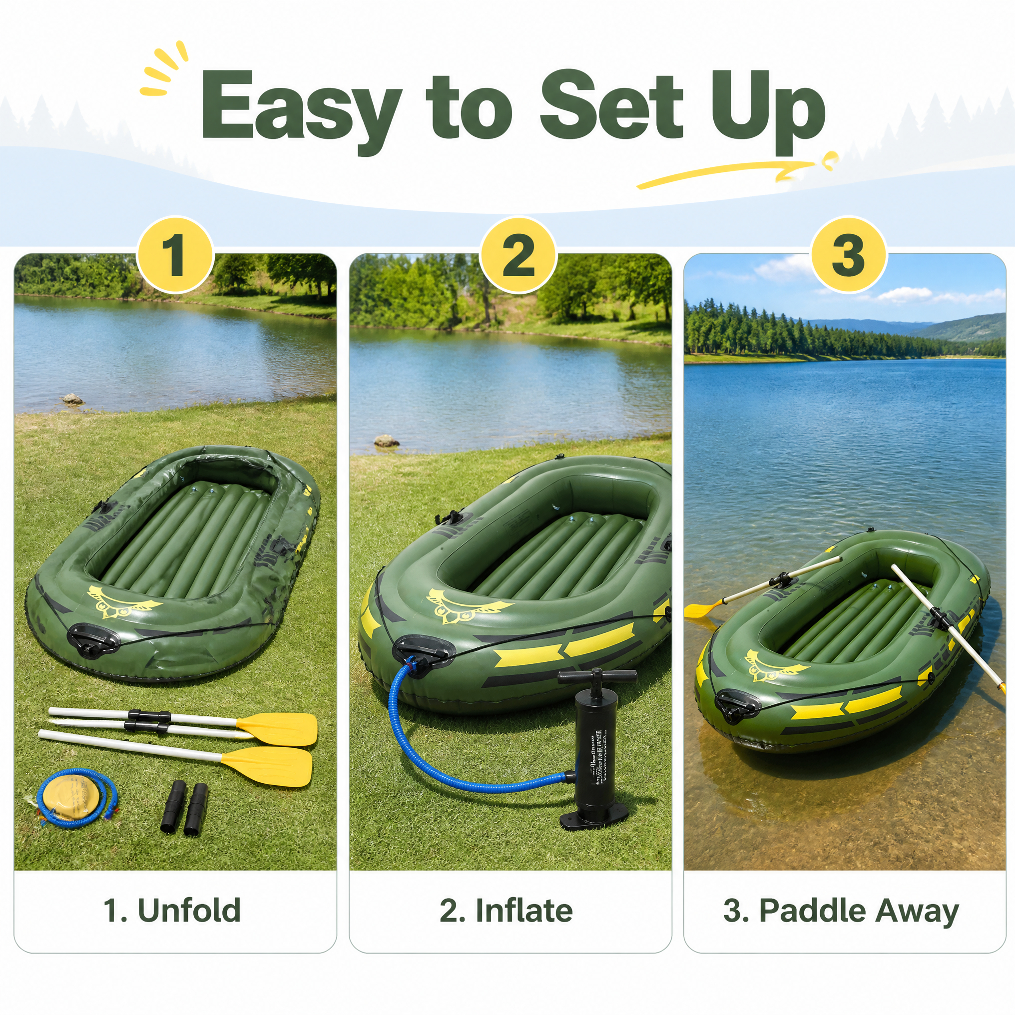 Kayak Gonfiabile per 2 Persone - Fishing Kayak Paddle recensione e prezzo