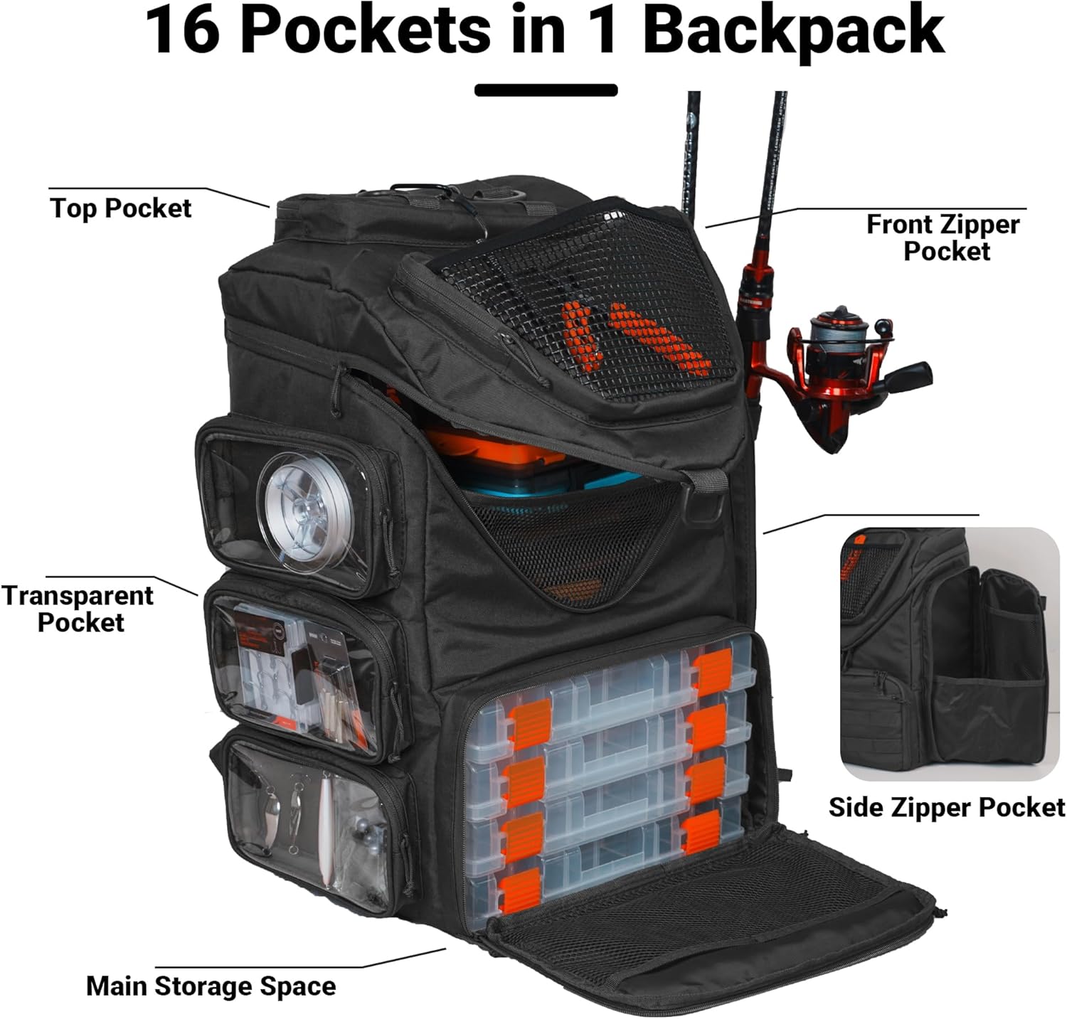 Zaino da Pesca 40L con Porta A - Fishing Kayak Crate recensione e prezzo