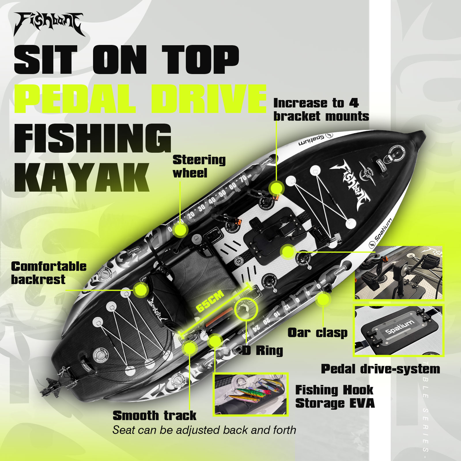 Kayak a Pedali Gonfiabile Spat - Fishing Kayak Pedal Drive recensione e prezzo