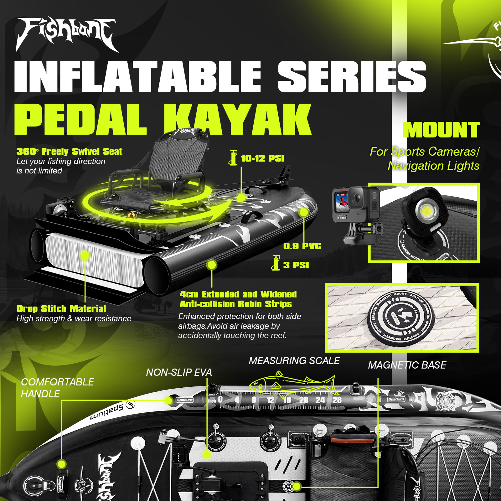 Kayak a Pedali Gonfiabile Spat - Fishing Kayak Pedal Drive recensione e prezzo